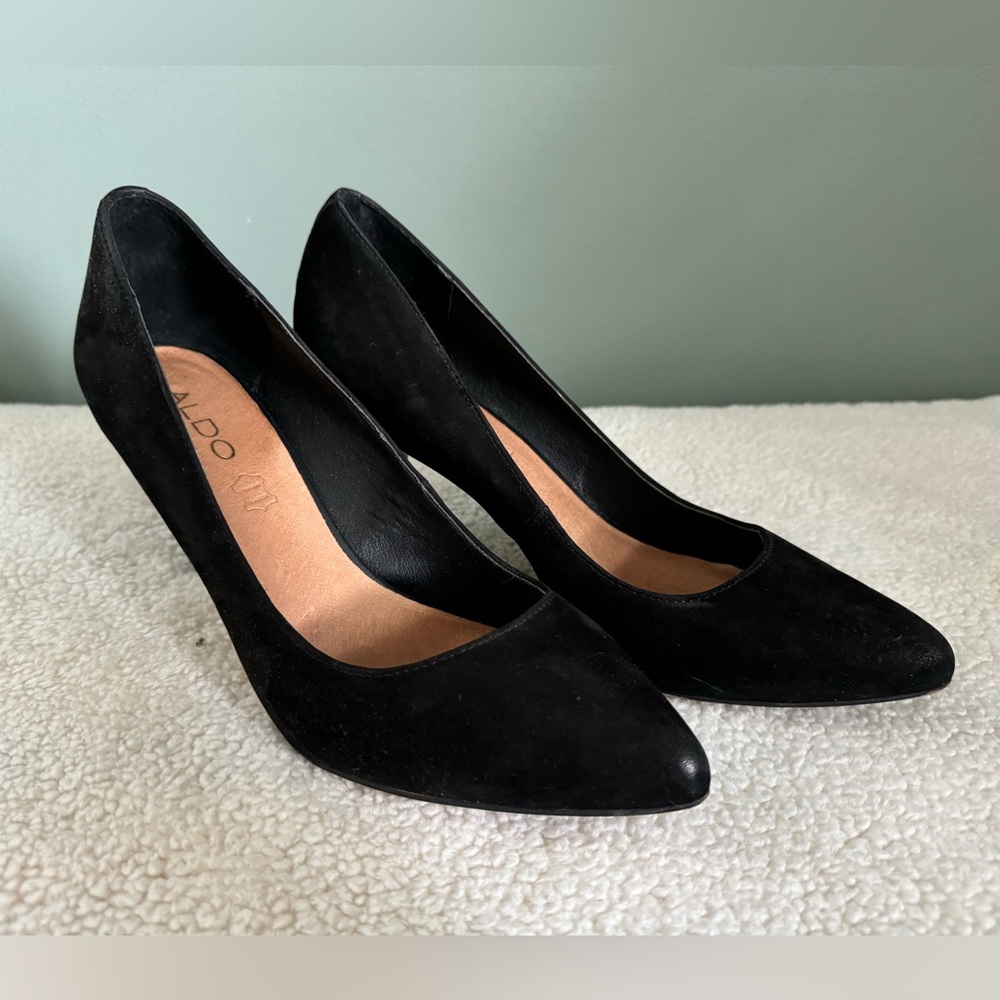 ALDO Black Suede Heels